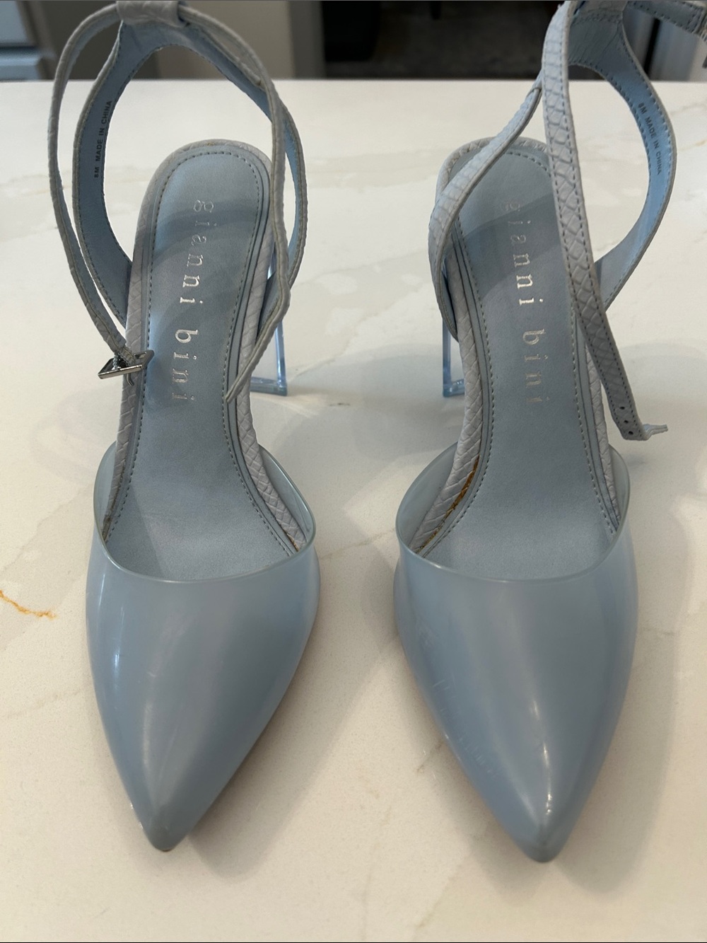 Gianni Bini Women's Pointed Toe Slingback Heels in Light Blue